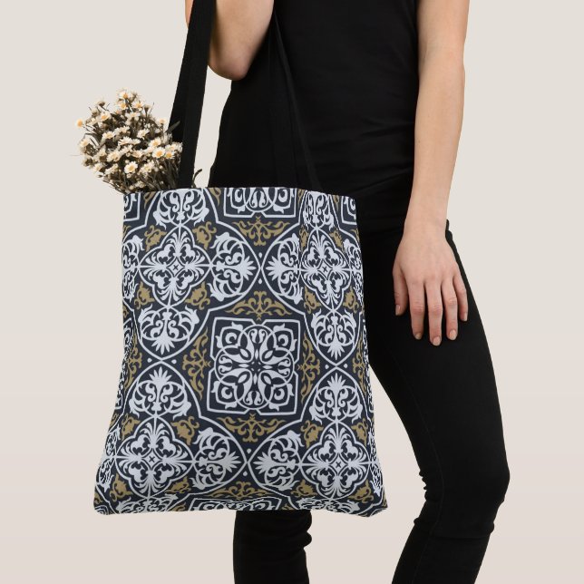 Aztec Design Shoulder Tote Tygkasse (Närbild)