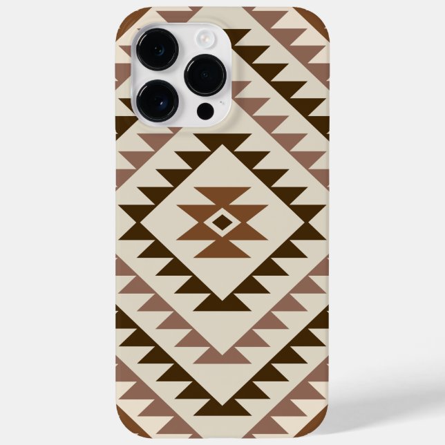 Aztec diamantmotiv design Brun+Crème (Baksida)