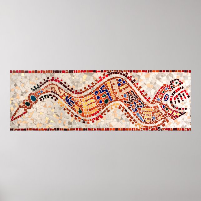 Aztec Dragon Mosaic Poster (Framsidan)