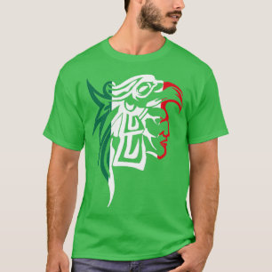 Aztec Eagle Warrior Mexican Flagga T Shirt