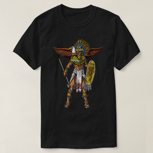 Aztec Eagle Warrior Native Meican Civilisation Myt T Shirt (Design framsida)