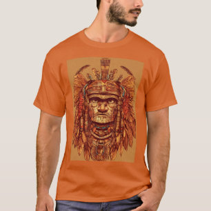 Aztec Eagle Warrior T-Shirt - Intricate Tatto De