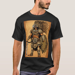 Aztec Eagle Warrior T-Shirt - Intricate Tattoo