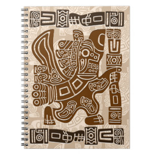 Aztec Eagle Warrior Tribal Ancient Art Anteckningsbok