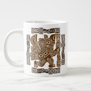 Aztec Eagle Warrior Tribal Ancient Art Jumbo Mugg