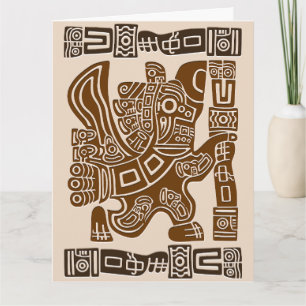 Aztec Eagle Warrior Tribal Ancient Art Kort
