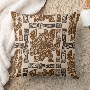 Aztec Eagle Warrior Tribal Ancient Art Kudde