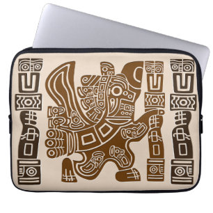 Aztec Eagle Warrior Tribal Ancient Art Laptop Fodral