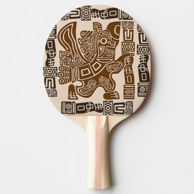 Aztec Eagle Warrior Tribal Ancient Art Pingisracket (Framsidan)