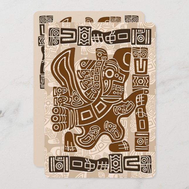 Aztec Eagle Warrior Tribal Ancient Art Program (Fram/baksida)