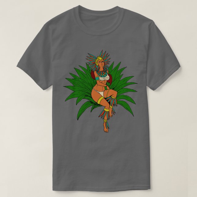 Aztec Earth Goddess Mayahuel 2 T Shirt (Design framsida)