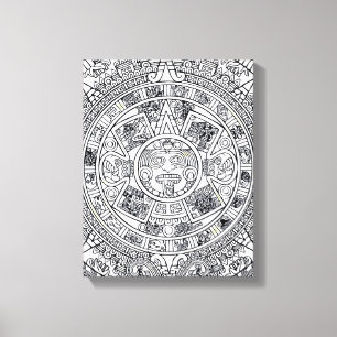 AZTEC ELLER MEXICA mexican Canvastryck