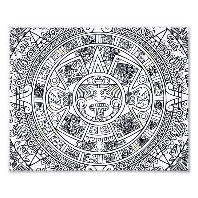 AZTEC ELLER MEXICA mexican Fototryck (Framsidan)