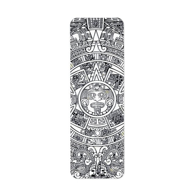 AZTEC ELLER MEXICA mexican Returadress Etikett (Framsidan)