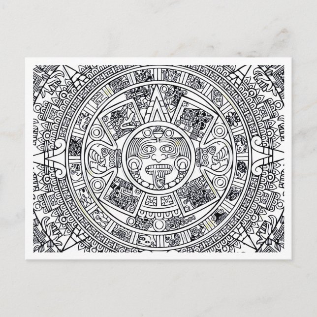 AZTEC ELLER MEXICA mexican vykort (Framsida)