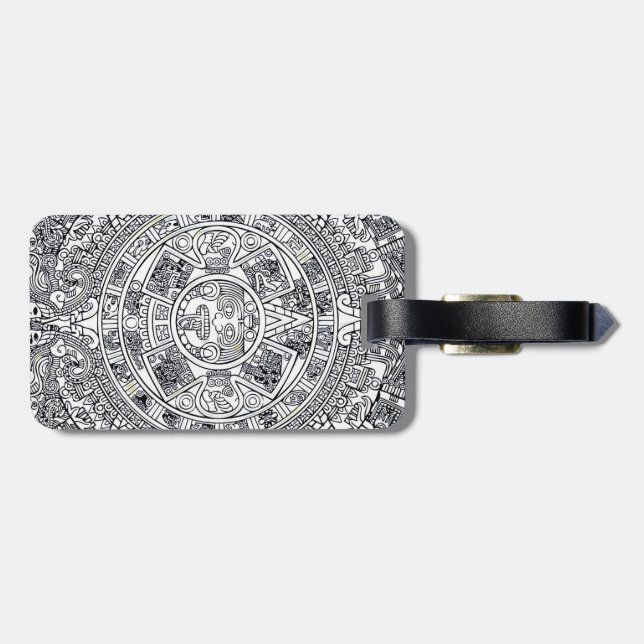 AZTEC ELLER MEXICA-mexikan Bagagebricka (Baksida Vågrät)