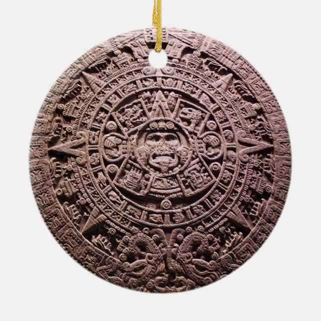 AZTEC ELLER MEXICA mexikan, Julgransprydnad Keramik (Baksidan)