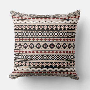 Aztec Essence II Ptn Black White Grått Red Sand Kudde