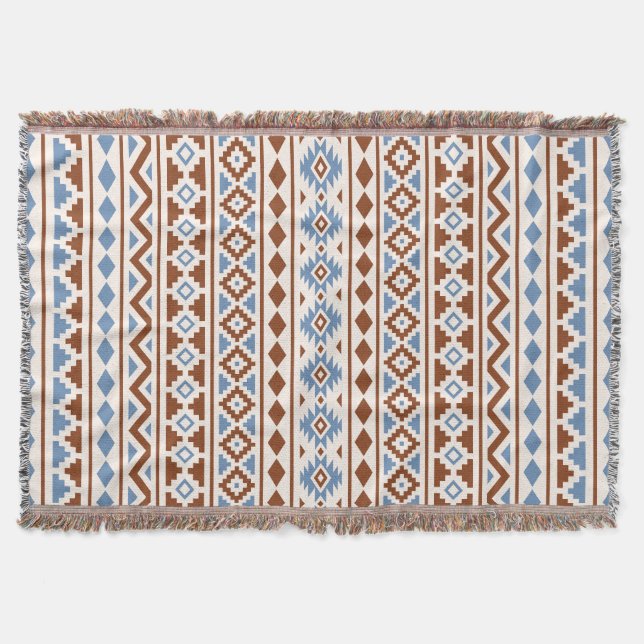 Aztec Essence Lodrät Ptn II Rust Blue Cream Mysfilt (Framsidan)