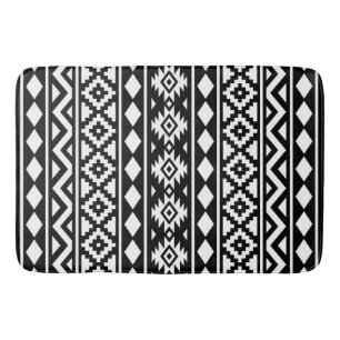 Aztec Essence Lodrät Ptn III White on Black Badrumsmatta