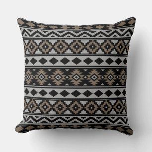Aztec Essence Ptn IIIb Black Grått Brown Kudde