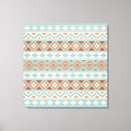 Aztec Essence Ptn IIIb Blue Cream Terracottas Canvastryck