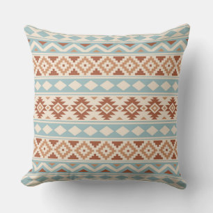 Aztec Essence Ptn IIIb Cream Blue Terracottas Kudde