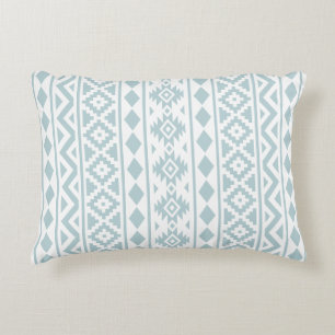 Aztec Essence (v) Ptn III Anka Egg Blue on White Prydnadskudde