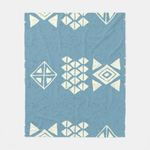 Aztec Ethnic: Blue Geometric Seamless. Fleecefilt