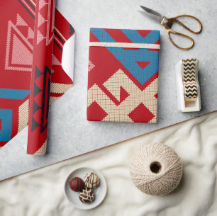 Aztec Ethnic Mönster Presentpapper