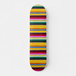 Aztec-Färgad strippad Mini Skateboard Bräda 18,5 Cm