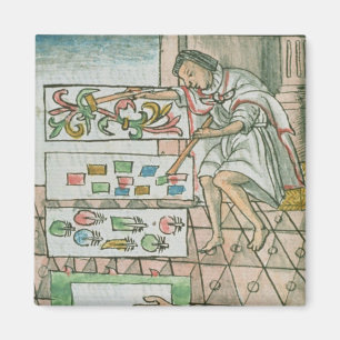Aztec fjäderhantverkare magnet