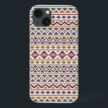 Aztec för blåttguld för extrakt II Ptn röd kräm<br><div class="desc">En Aztec stildesign i ett digital och vektormönster med rött,  blått och guld specificerar på en kräm- färgbakgrund.</div>