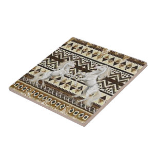 Aztec för vita korn av keramiskt Tile Kakelplatta