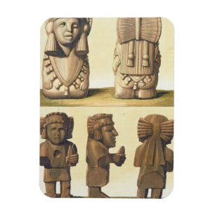 Aztec förebilder, Mexico (färglithographen) Magnet