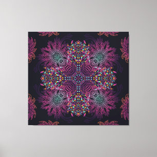 Aztec-geometri, vintage sömlös mönster. canvastryck