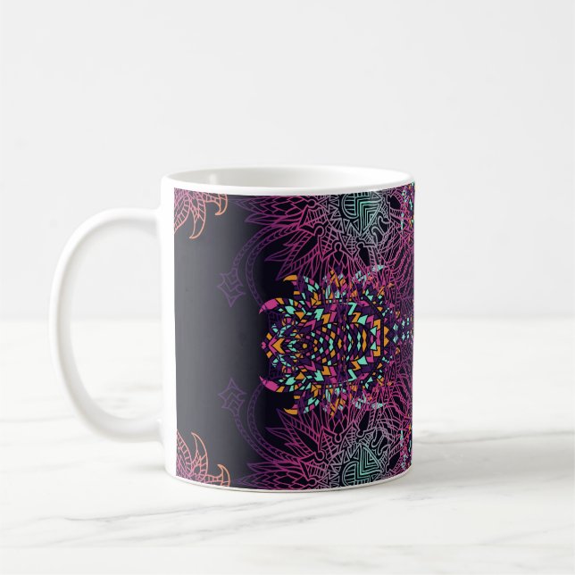 Aztec-geometri, vintage sömlös mönster. kaffemugg (Vänster)