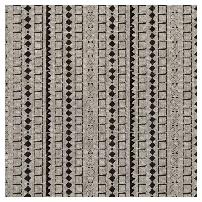 Aztec Geometric Abstrakt Mönster Tyg (Prov)
