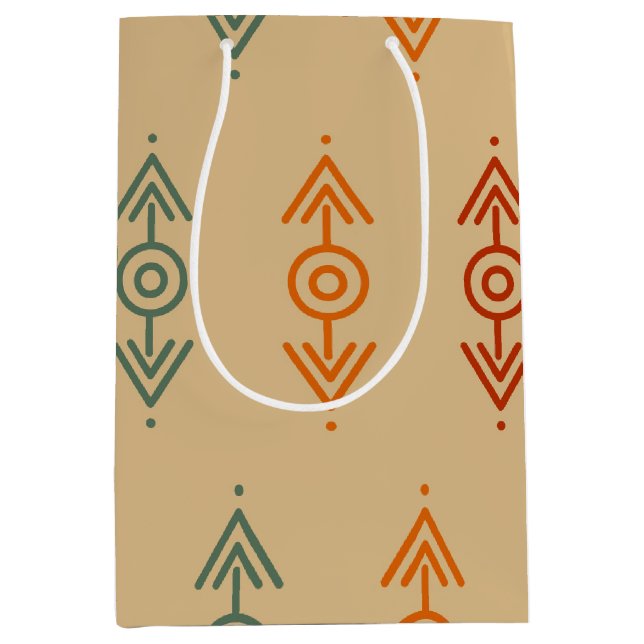 Aztec Geometric Blue and Orange Tribal Southwester (Framsidan)
