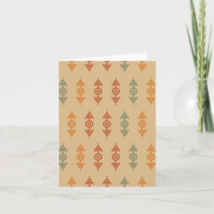 Aztec Geometric Blue and Orange Tribal Southwester Kort