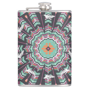 Aztec Geometric: Colorful Circle Mönster Fickplunta