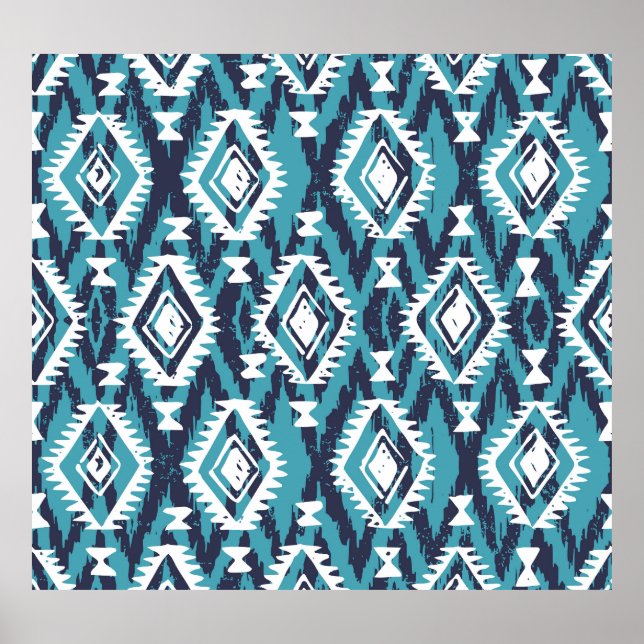 Aztec Geometric Tribal Navajo Print Poster (Framsidan)