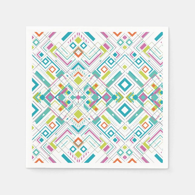 Aztec geometrisk abstrakt mönster pappersservett (Framsidan)