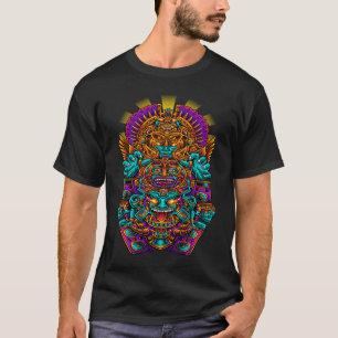 AZTEC GOD OF MUSIC Sten House EDM Rave Dance P T Shirt
