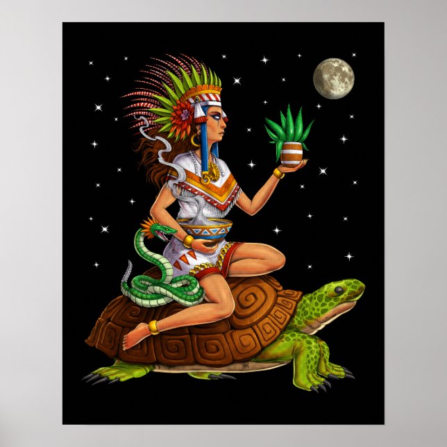 Aztec Goddess Mayahuel Poster (Framsidan)