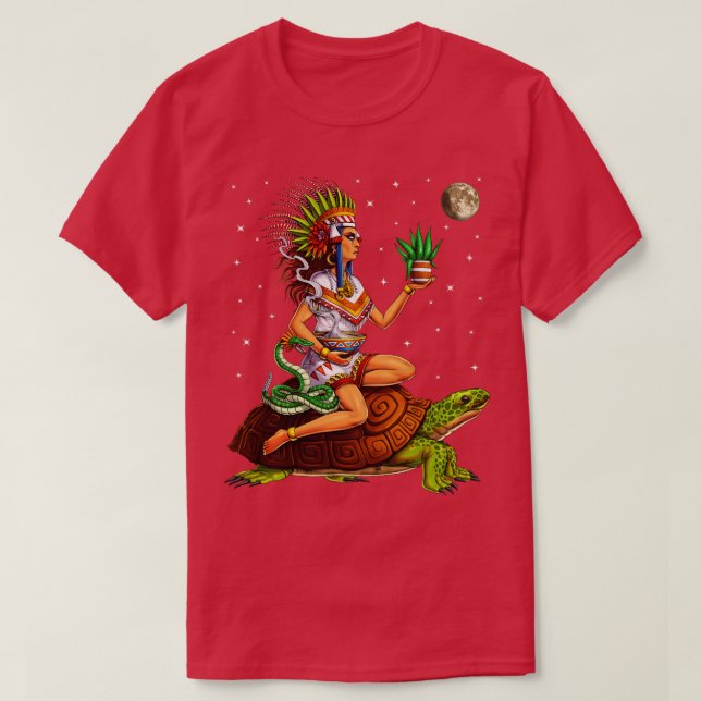 Aztec Goddess Mayahuel T Shirt (Design framsida)