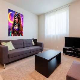 Aztec Goddess Metztli | AI Art Poster