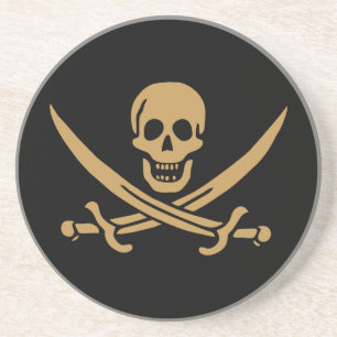 Aztec Gold Dödskalle & Sabel Sjöpirat Calico Jack Underlägg