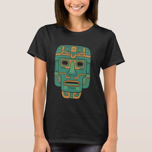 Aztec Gud Ancient Mythology Huitzilopochtli T Shirt (Framsida)