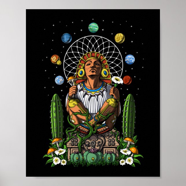 Aztec Gud Xochipeli Poster (Framsidan)